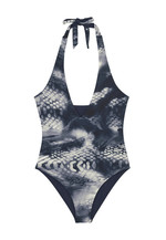 추상적인 디자인의 홀터넥 수영복 가격미정 코스.