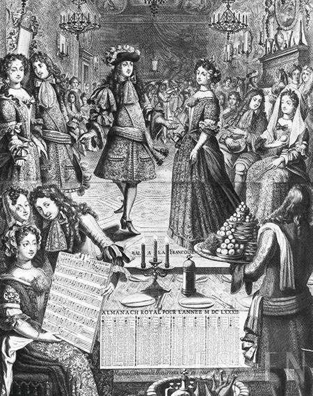 루이 14세와 정부들이 와인을 즐기는 모습.