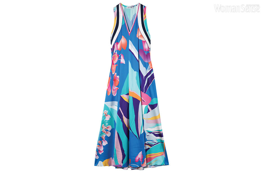 플라워 모티브 패턴으로 화사함을 더한 롱 슬리브리스 드레스 가격미정 레오나드. 