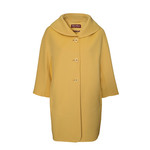 숄칼라 디자인, 코쿤 실루엣으로 우아한 분위기를 연출하는 옐로 코트 가격미정 막스마라.