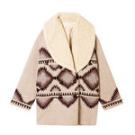 내추럴한 컬러의 에스닉 패턴 숄칼라 코트 가격미정 바네사브루노. 