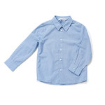 스카이 블루 컬러의 클래식 셔츠 1만9천원 H&M키즈.