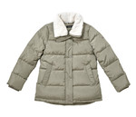 심플한 디자인의 화이트 퍼 트리밍 카키 다운 재킷 가격미정 로렌 랄프로렌.